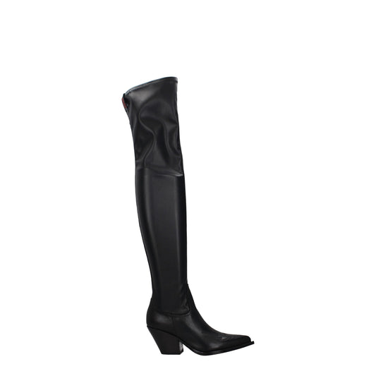 Black Leather Over The Knee