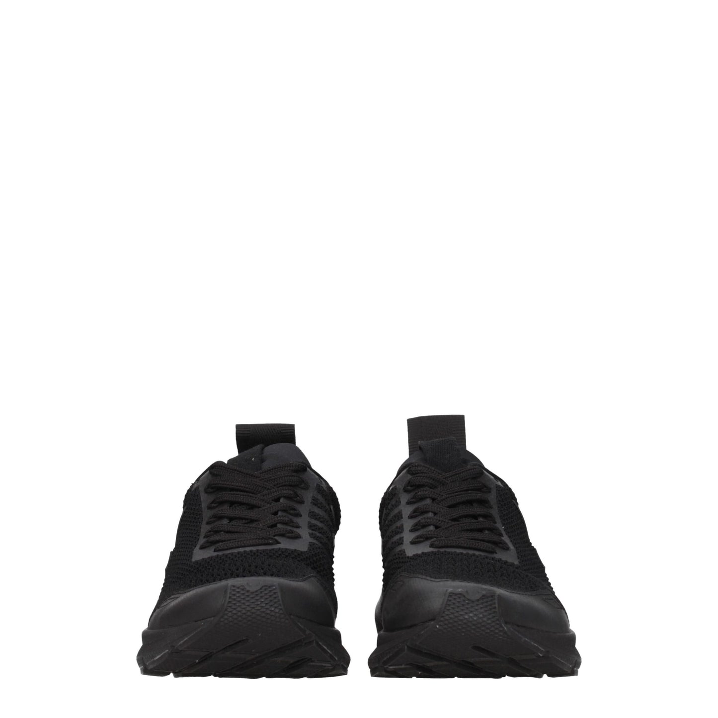 Black Fabric Athletic Sneakers