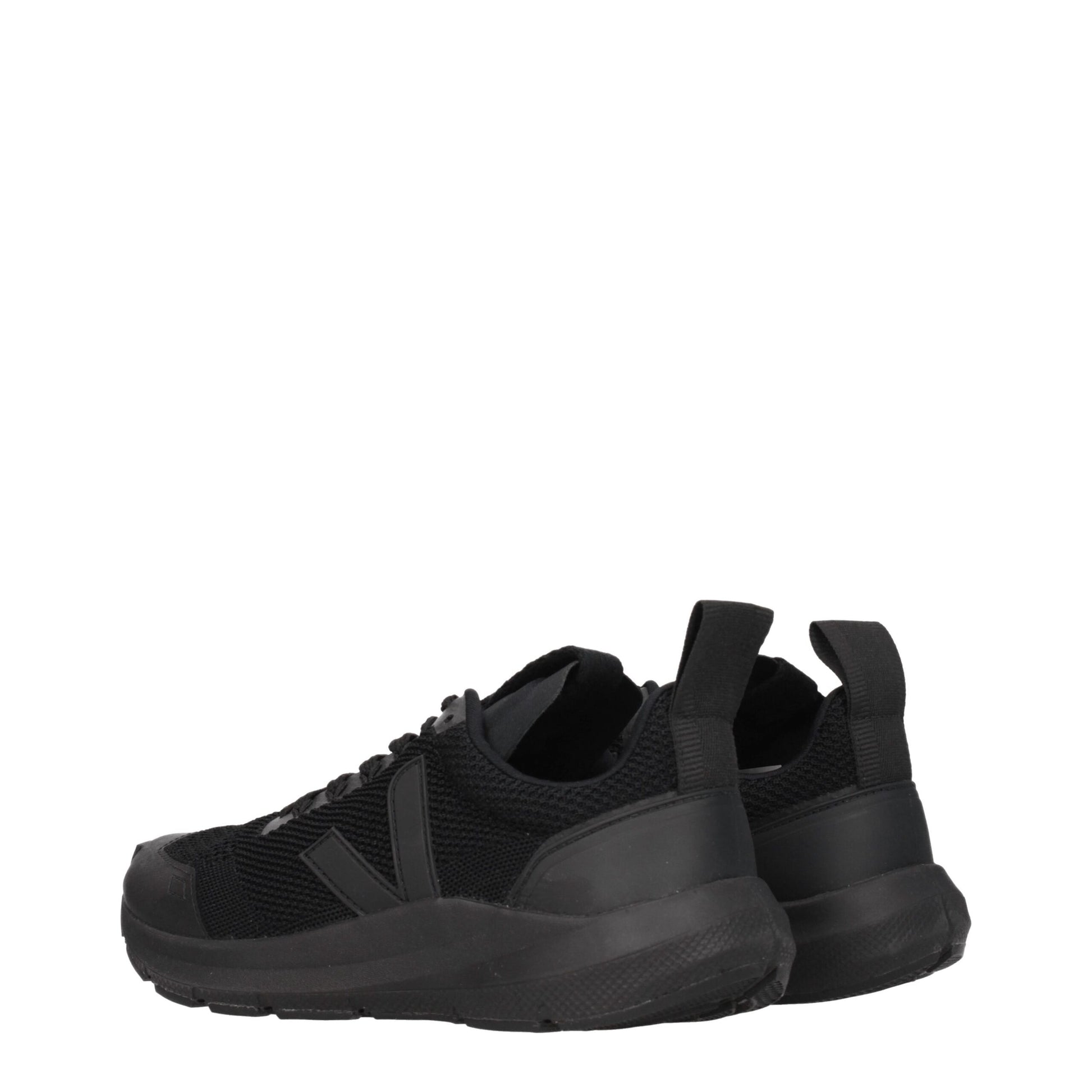 Black Fabric Athletic Sneakers