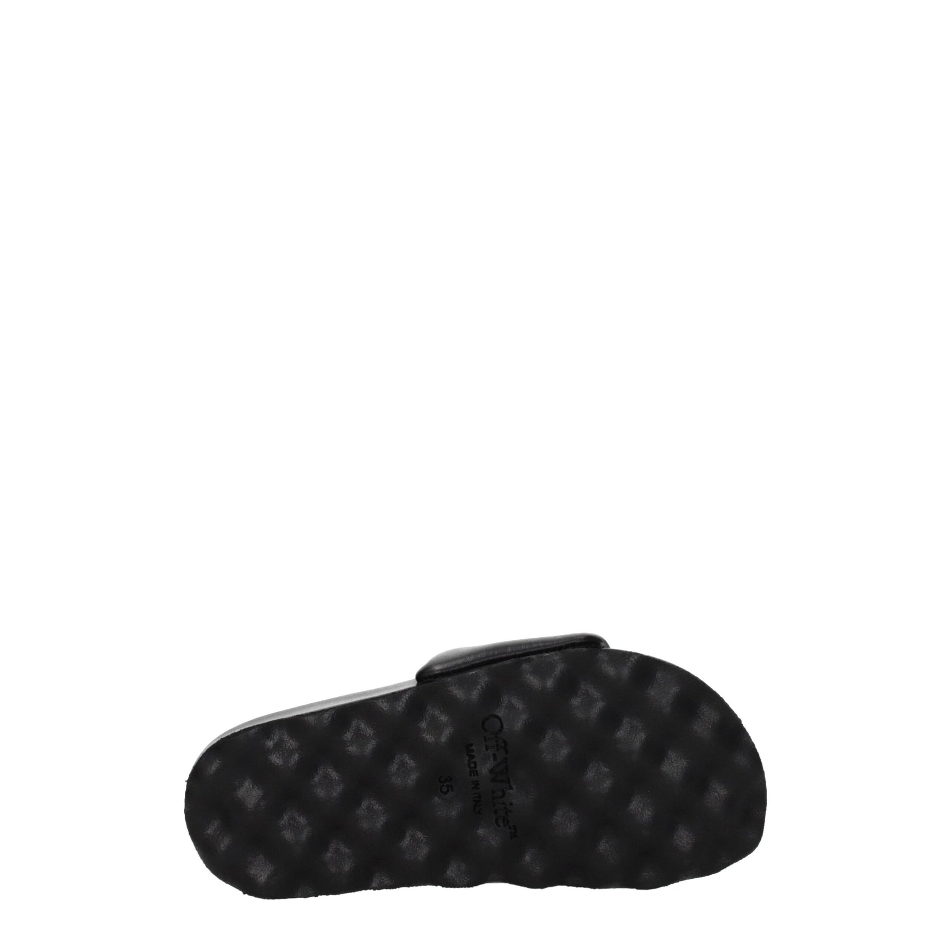 Black Leather Slippers