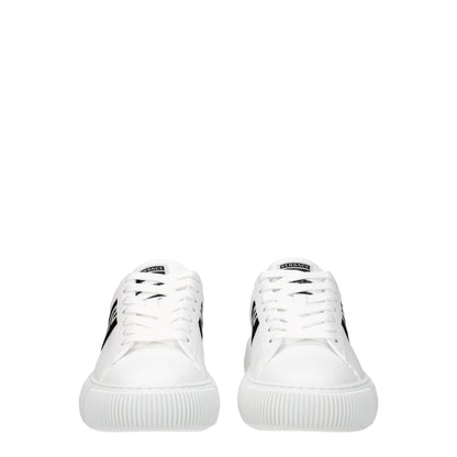 White Leather Low Top Sneakers