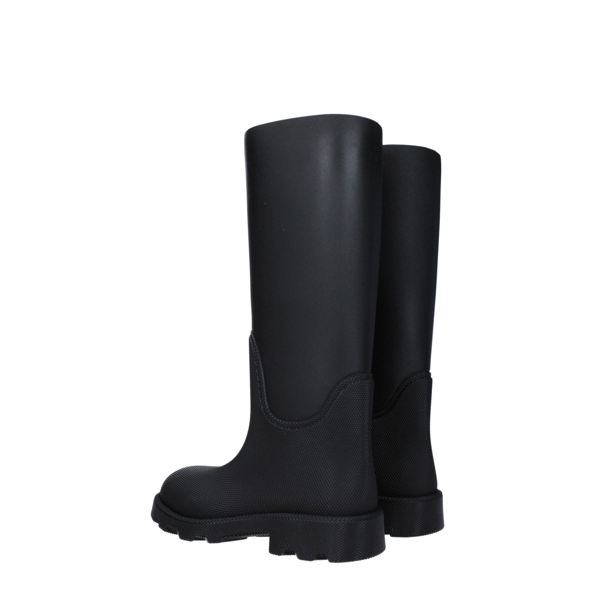 Black Cotton Rain Boots