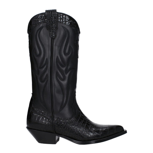 Black Leather Ankle Boots