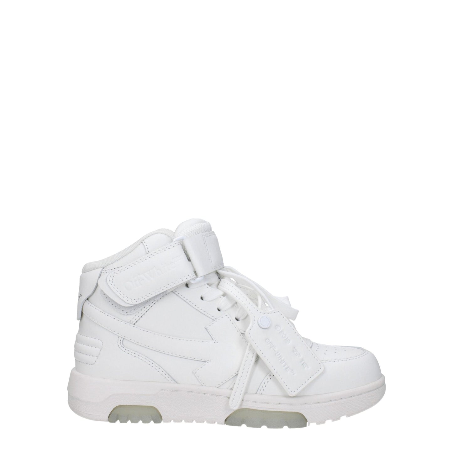 White Leather High Top Sneakers