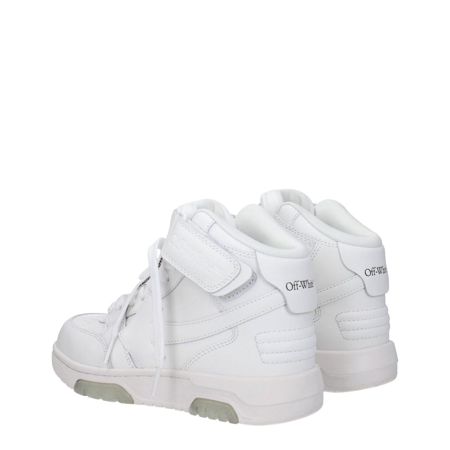 White Leather High Top Sneakers
