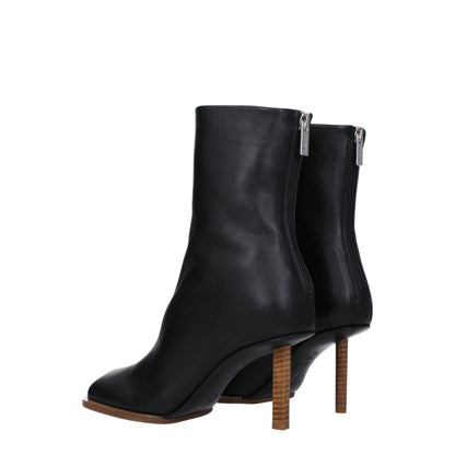 Black Leather Ankle Boots