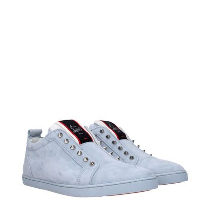 Blue Leather Slip-On Loafers