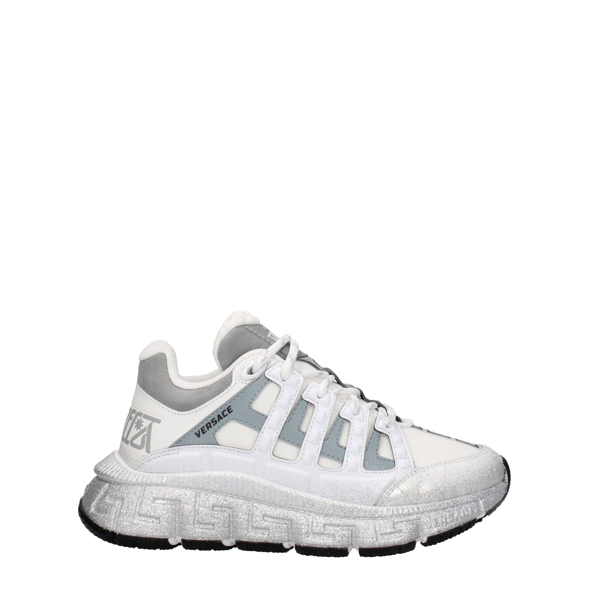 White Fabric Athletic Sneakers