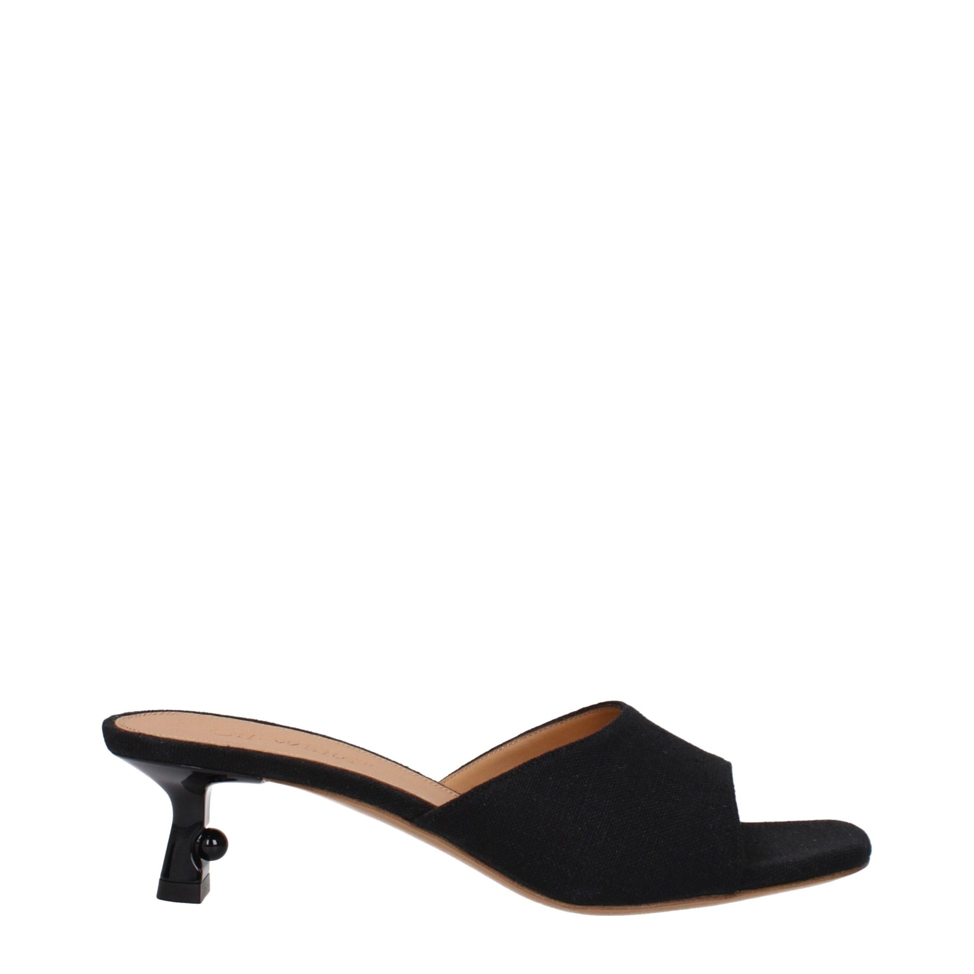 Black Linen Sandals