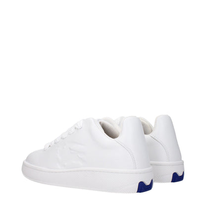 White Leather Low Top Sneakers