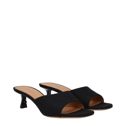 Black Linen Sandals