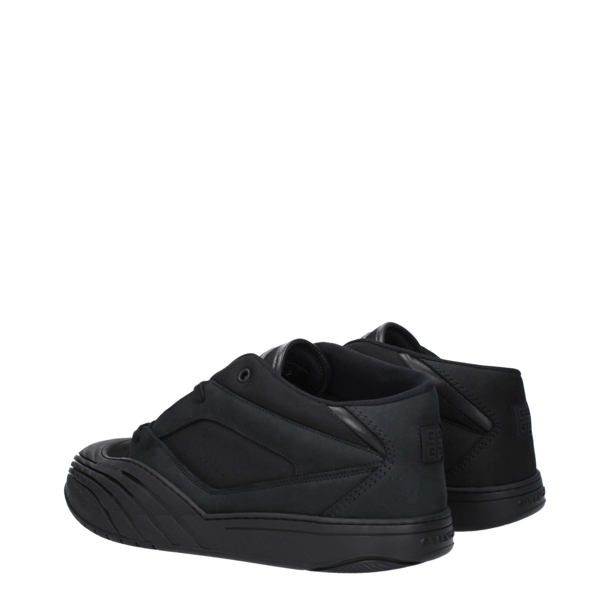 Black Fabric Low Top Sneakers