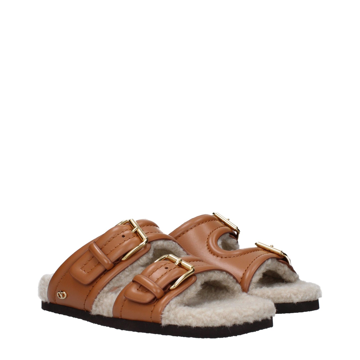 Brown Leather Slippers