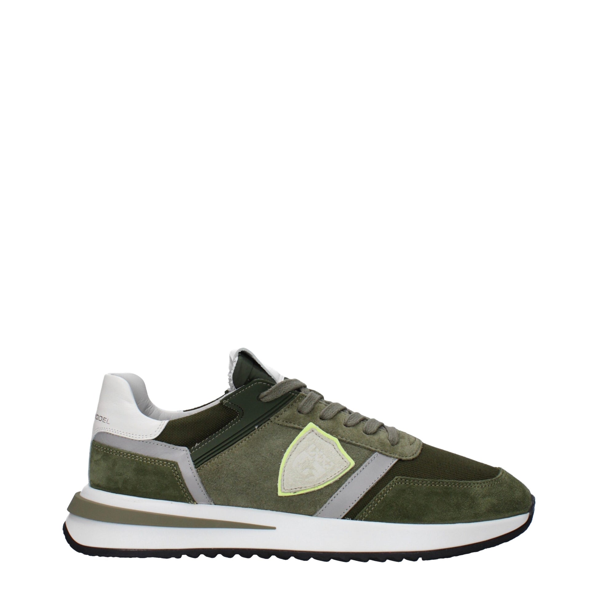 Green Leather Athletic Sneakers