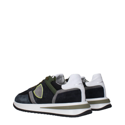 Blue Leather Low Tops