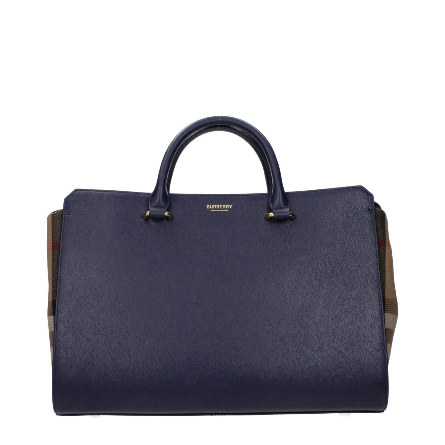 Blue Leather Handbag