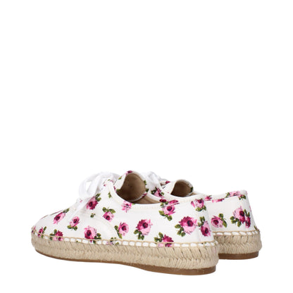 White Fabric Espadrilles