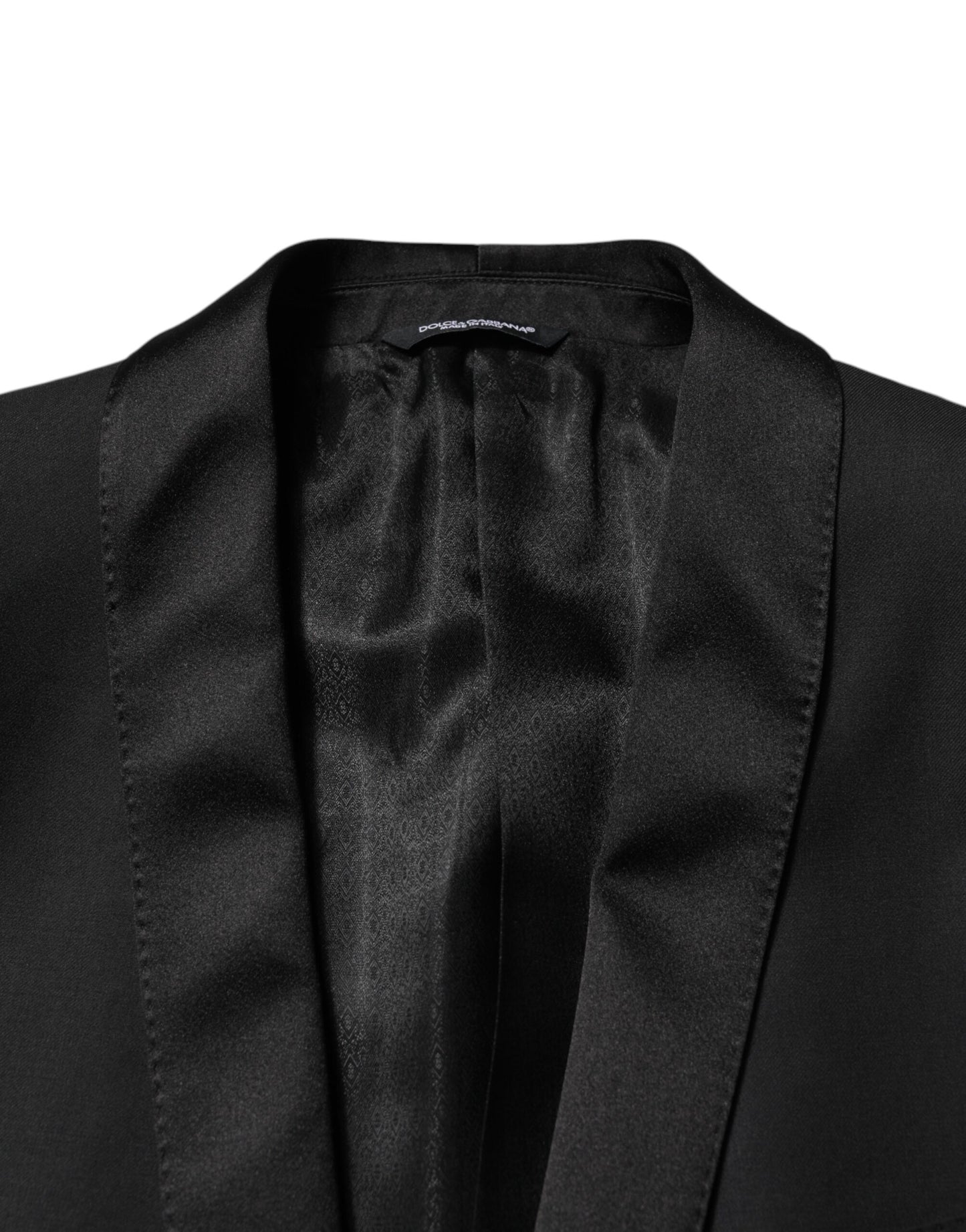 Black Wool Men Single Breasted 2 Piece Suit