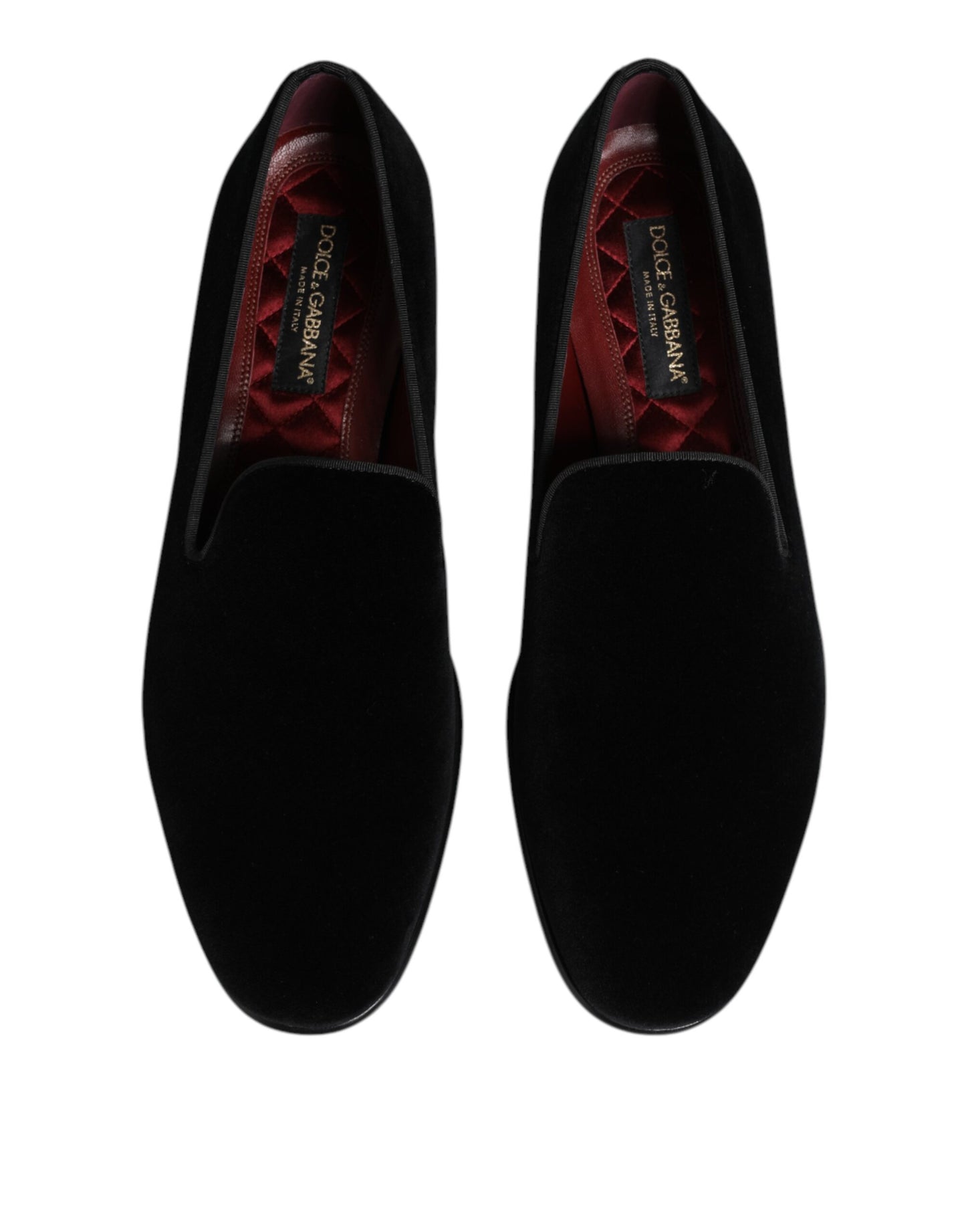 Black Velvet Slip On Loafers Men Formal Shoes