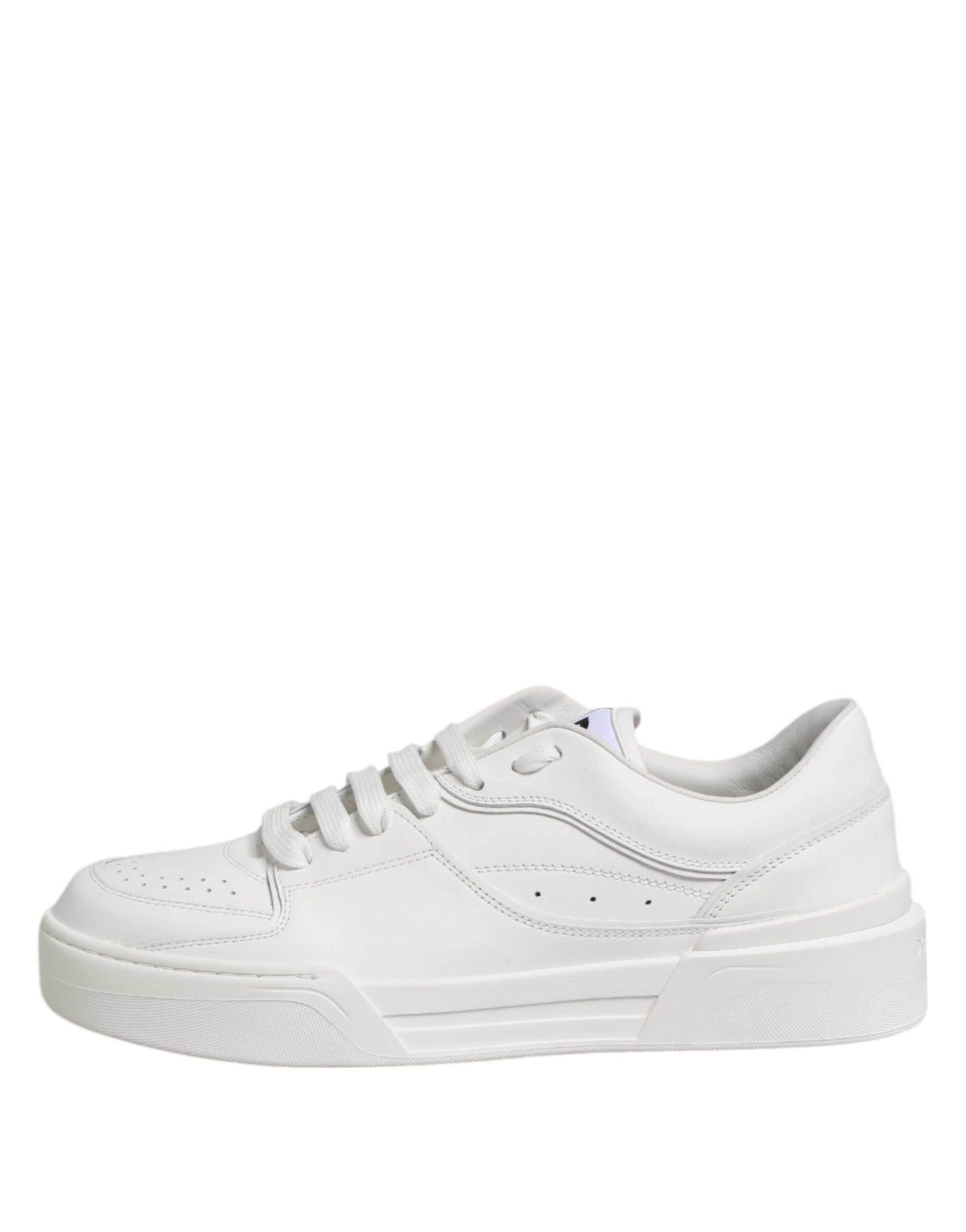 White Miami Leather Low Top Sneakers Shoes