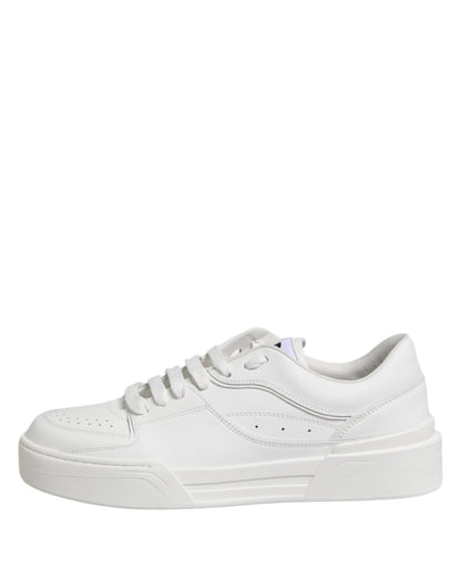 White Miami Leather Low Top Sneakers Shoes