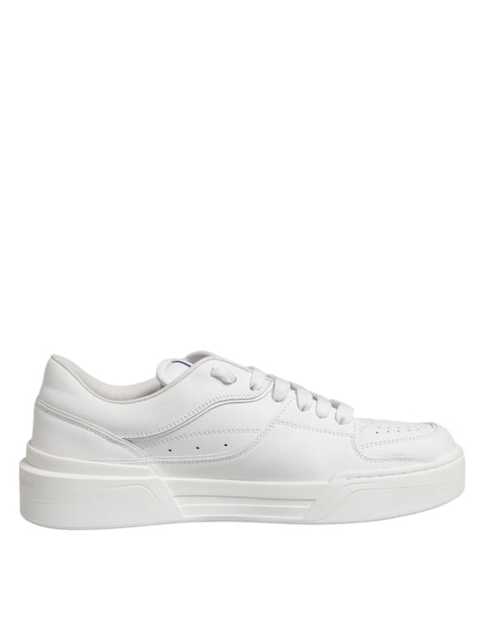 White Miami Leather Low Top Sneakers Shoes