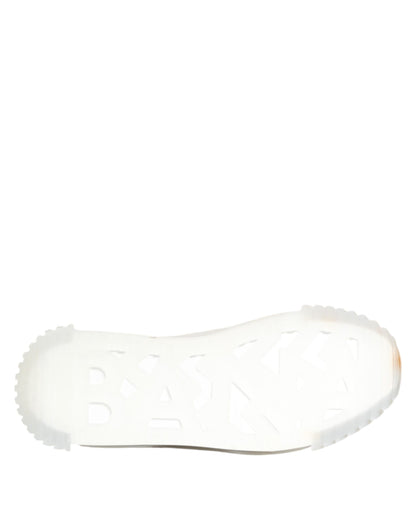 Silver Black Nylon NS1 Low Top Sneakers Shoes