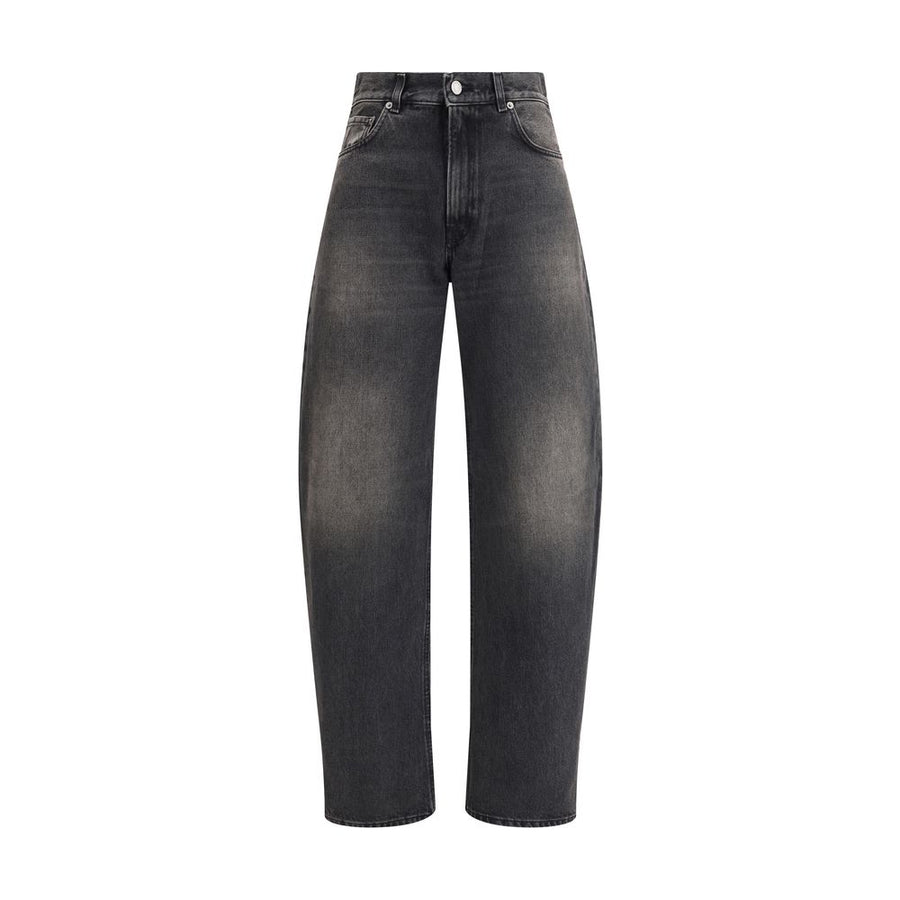 Black Cotton Relaxed Fit Jeans