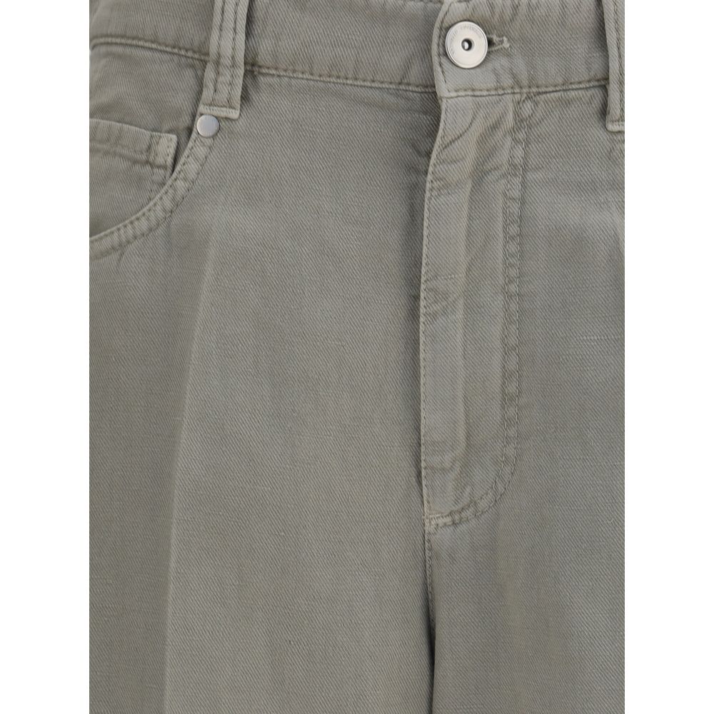 Bicolor Cotton Relaxed Fit Jeans
