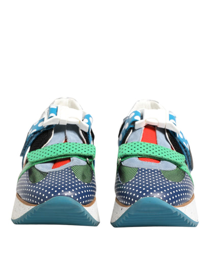 Multicolor Leather Low Top Sneakers Shoes