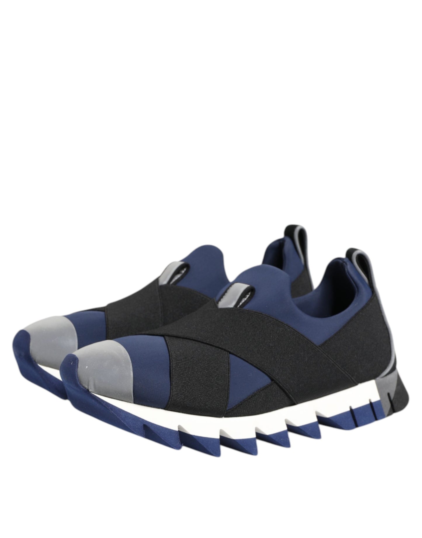 Blue Black Slip On Low Top Men Sneakers Shoes