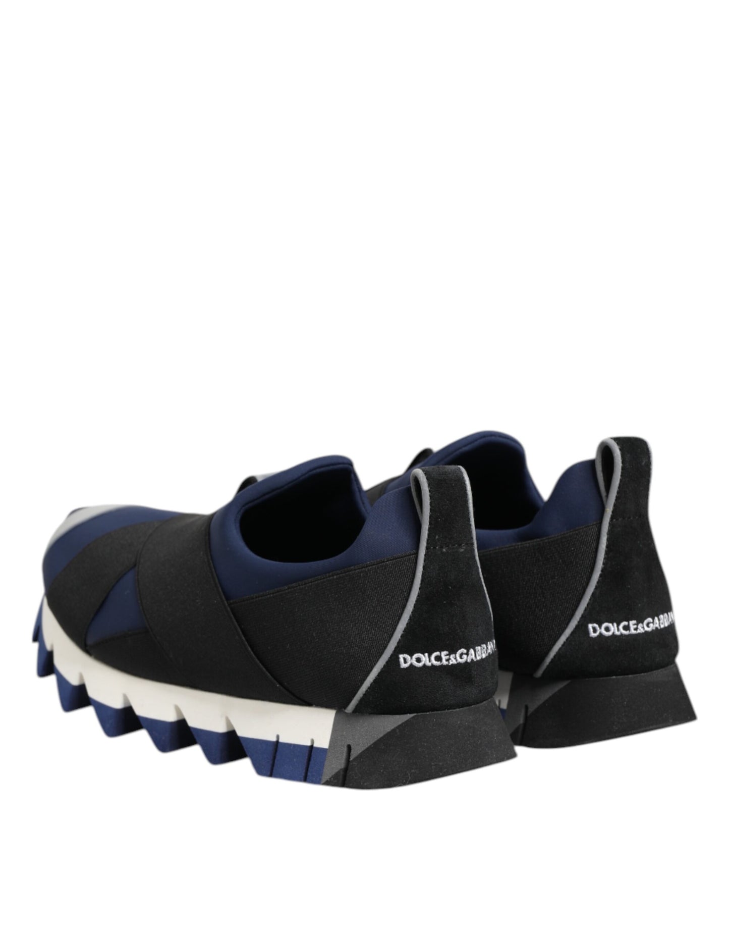 Blue Black Slip On Low Top Men Sneakers Shoes