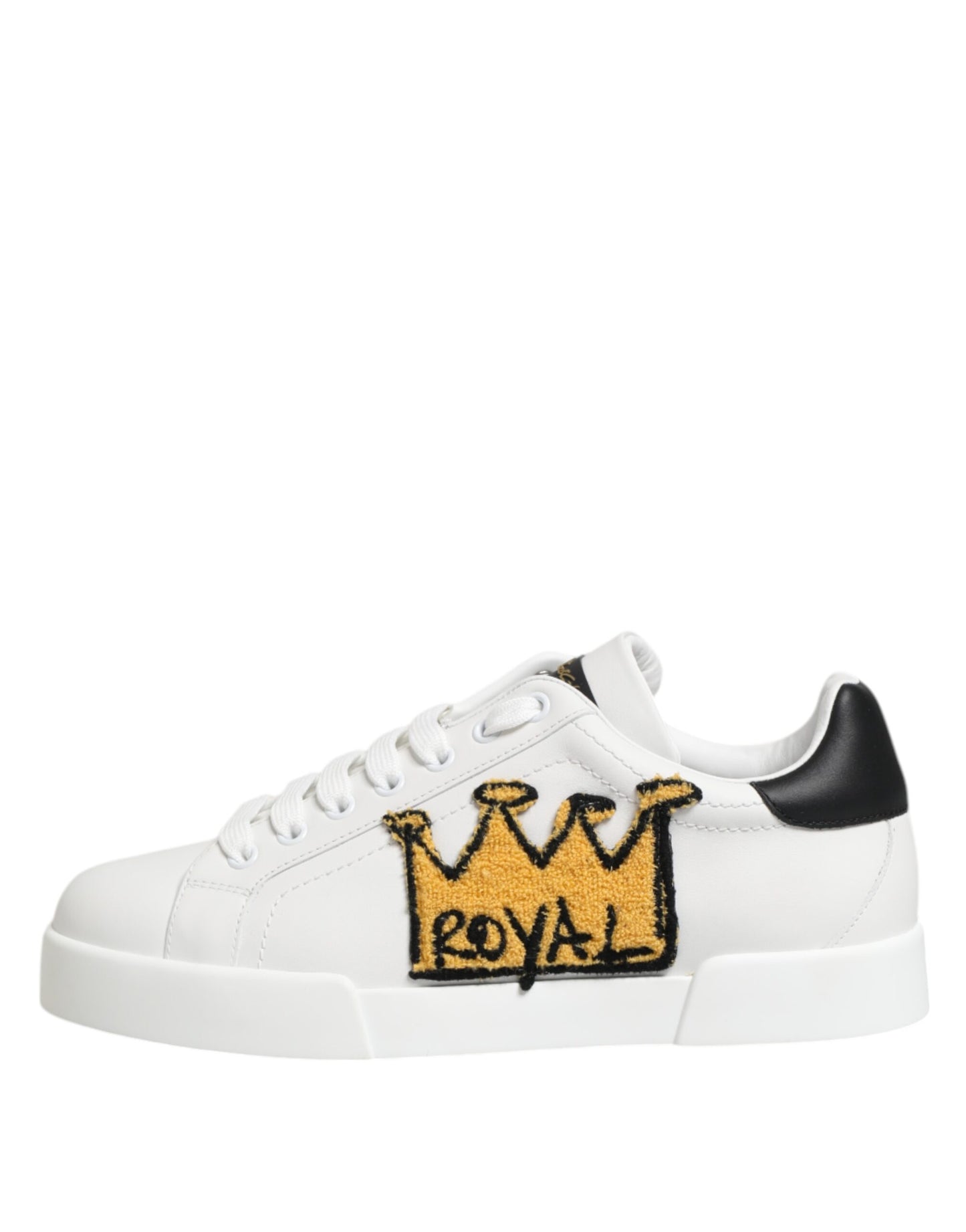 White Crown Patch Portofino Men Sneakers Shoes