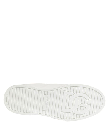 White Logo Plaque Low Top Men Sneakers Shoes