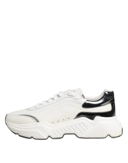 White Silver DAYMASTER Leather Sneakers Shoes