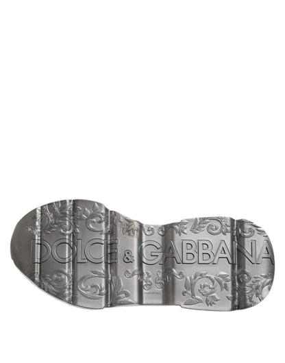 White Silver DAYMASTER Leather Sneakers Shoes