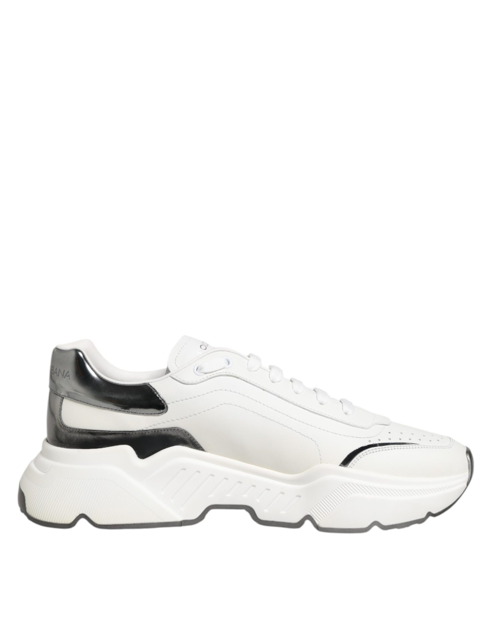 White Silver DAYMASTER Leather Sneakers Shoes