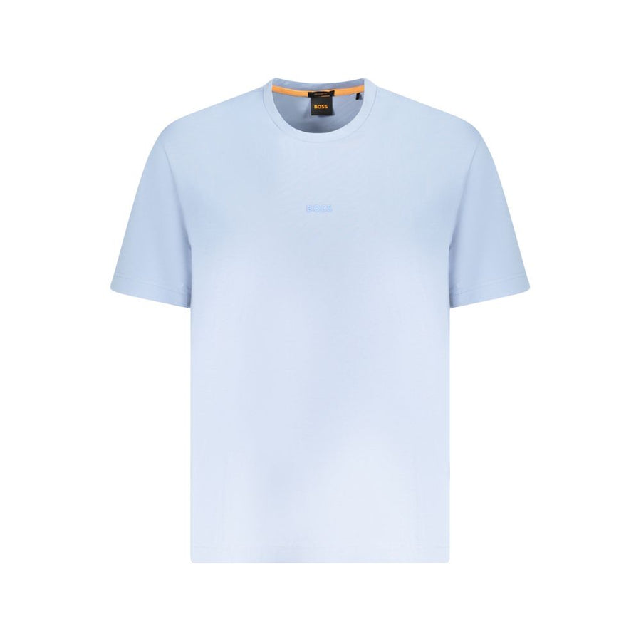 Blue Cotton Men T-Shirt