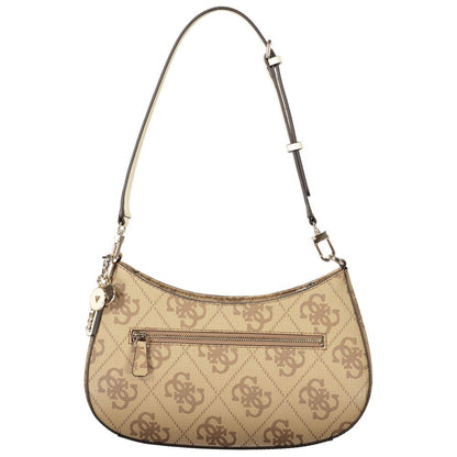 Beige Polyethylene Women Handbag