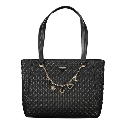 Black Polyethylene Women Handbag