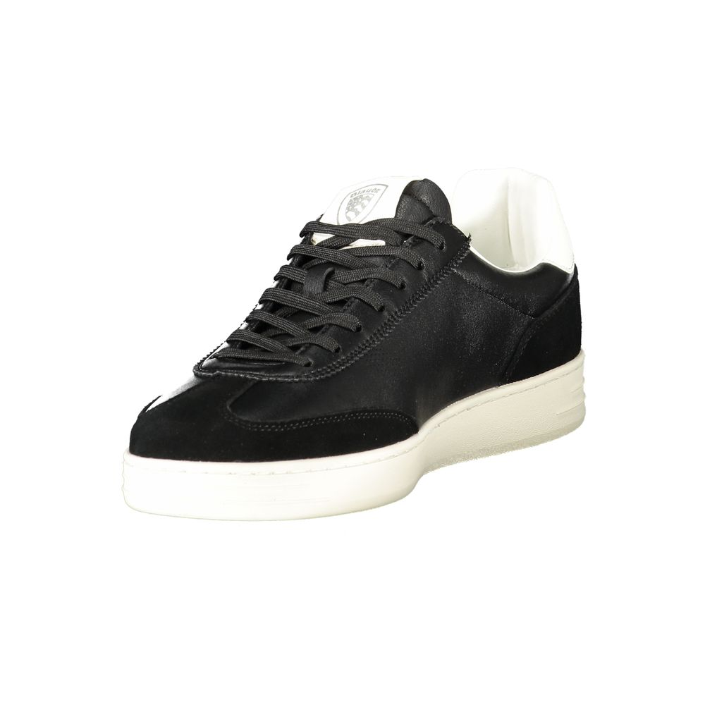 Black Leather Men Sneaker