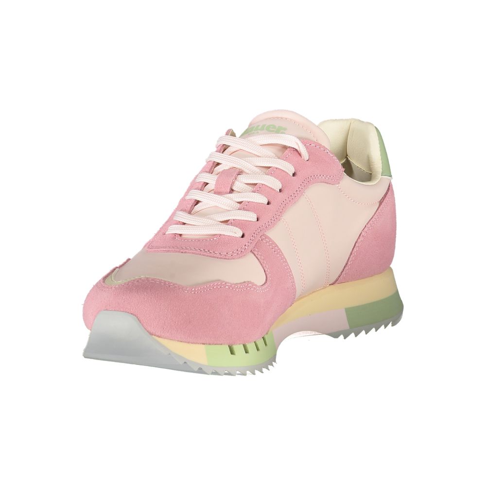 Pink Leather Women Sneaker