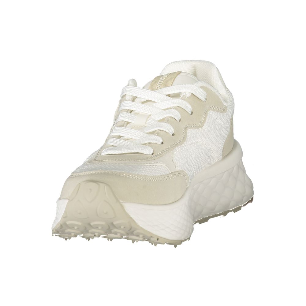White Polyester Women Sneaker
