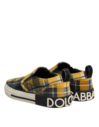 Multicolor Portofino Tartan Check Sneakers Shoes