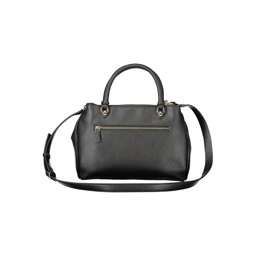 Black Polyethylene Women Handbag