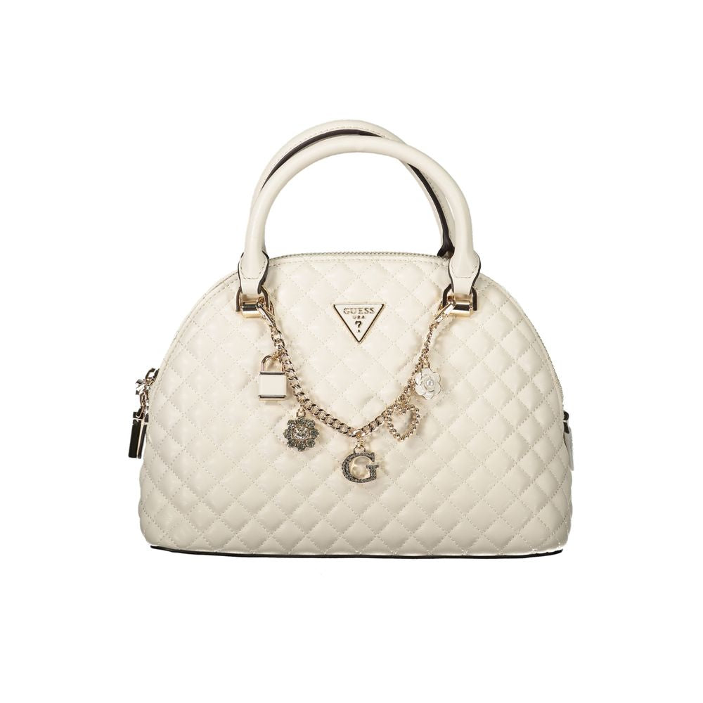 White Polyethylene Women Handbag