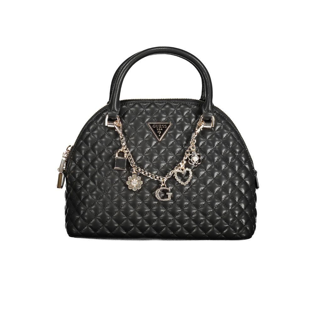 Black Polyethylene Women Handbag