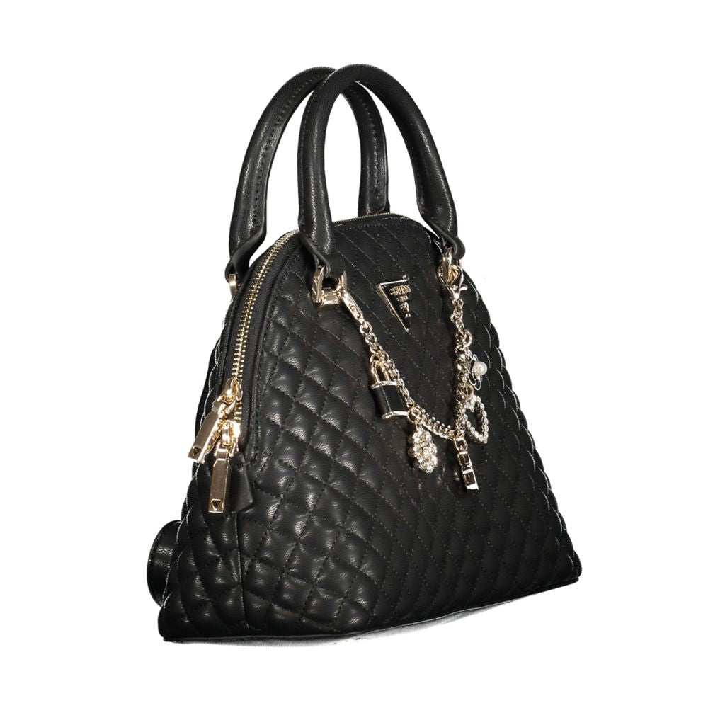 Black Polyethylene Women Handbag