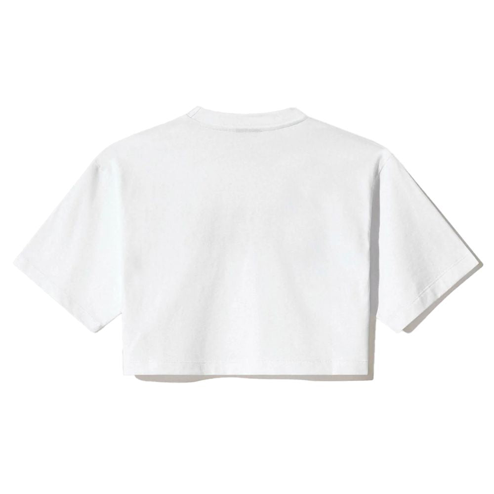 White Cotton Women T-Shirt