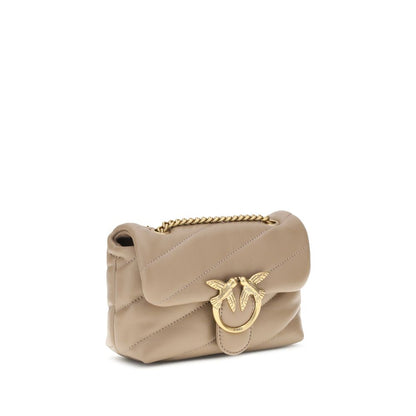 Beige Calf Leather Bos Taurus Shoulder Bag